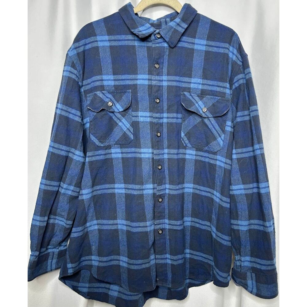 XXL Anchorage Expedition Men's Flannel Blue Shirt
